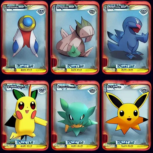 Prompt: new released Pokemon card, concept art