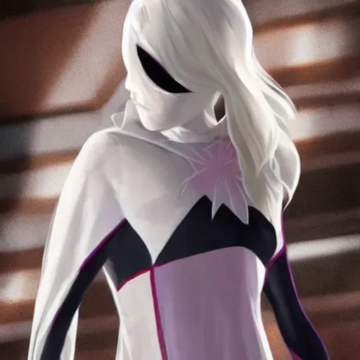 Image similar to Emma Stone as Spider-Gwen Ghost-Spider Gwen Stacey in the Marvel Cinematic Universe