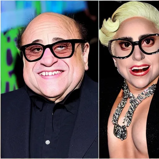 Image similar to danny devito lady gaga