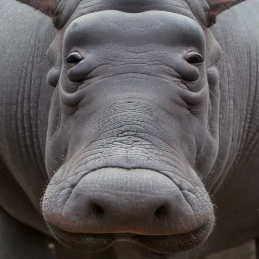 Image similar to grey hippo with goofy eyes, profile picture, hd