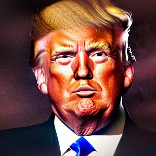 Image similar to a closeup shot of donald trump, dramatic lighting, cinematic, extremly high detail, photorealistic, cinematic lighting, artstation