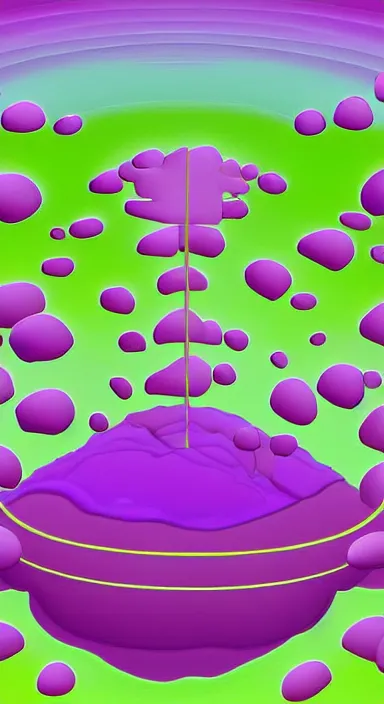 Image similar to purple floating island with lasers cartoon app background artwork, digital art, award winning