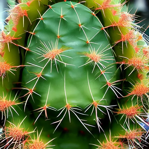 Image similar to cactus grown on man's face instead of beards, 5 0 mm