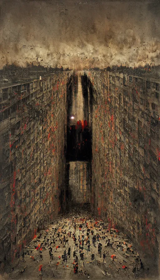 Image similar to the end of the world, by dan witz