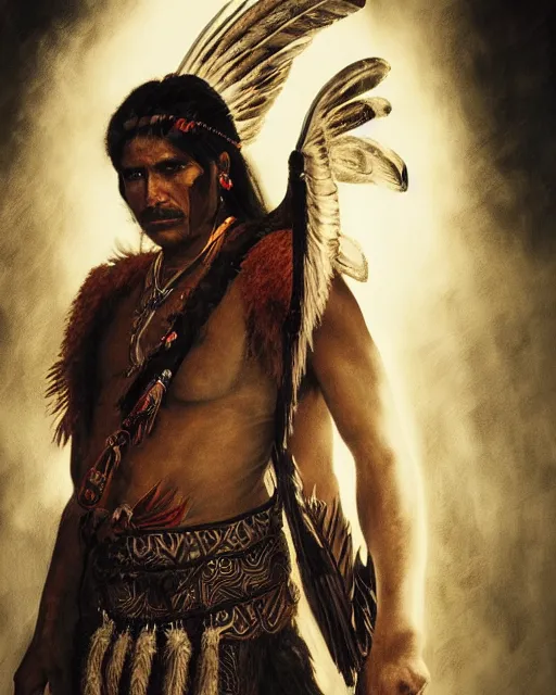 Prompt: a south american indigenous warrior with angelic wings, by tsuyoshi nagano, by greg rutkowski, dramatic lighting, blood, god rays, angelical, symmetrical, intricate, detailed, cinematic, masterpiece, extreme details, volumetric light