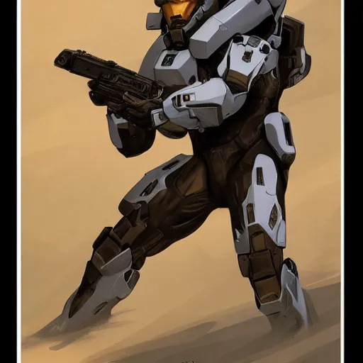 Image similar to halo reach, concept art, by leyendecker