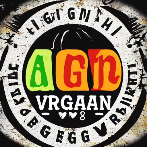 Prompt: logo of a vegan burger