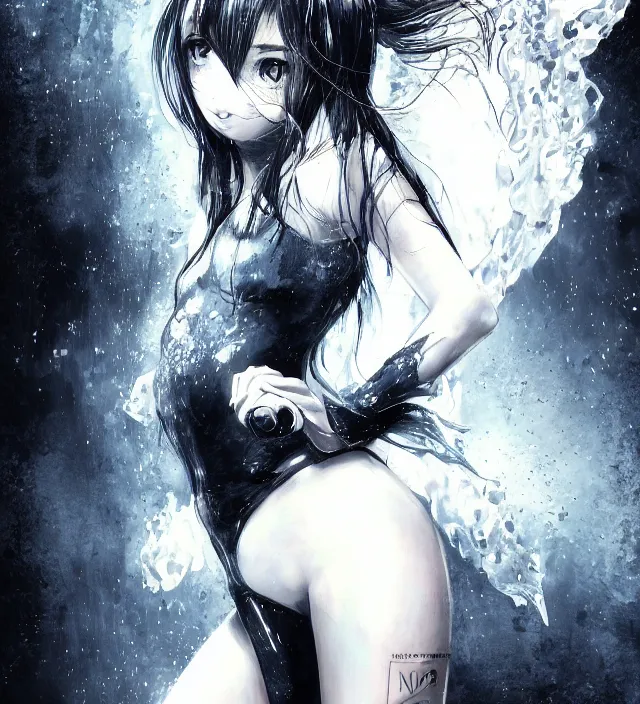 Image similar to hd photo poster portrait of a cute young girl complicated synaptic particles angelic deity in miura kentaro gantz frank miller jim lee kubrick nolan style detailed cinematic trending award winning on flickr artstation