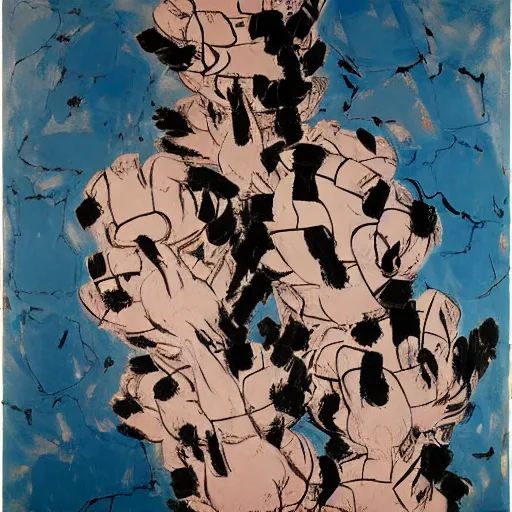 Image similar to painting of vengeance, by georg baselitz