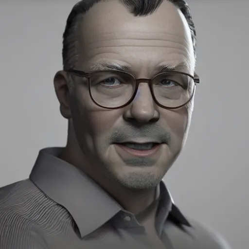 Image similar to gorden freeman portrait, v - ray, ray tracing, global illumination, octane render