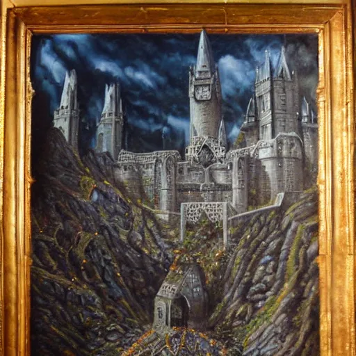 Image similar to Gondor, oil painting, highly detailed