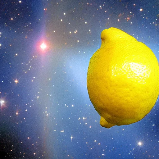 Prompt: lemon photo by hubble telescope