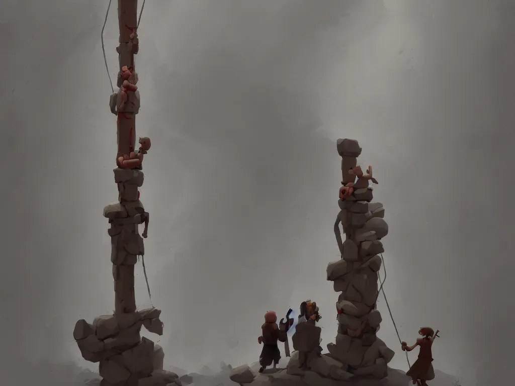 Image similar to the scourging at the pillar, by goro fujita, trending on artstation, 8k, highly detailed, digital graphic art