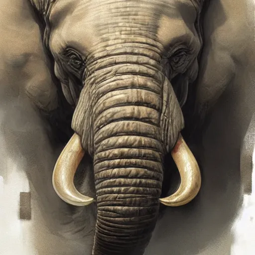 Image similar to a commission of a muscular athropomorphic elephant,digital art,art by greg rutkowski,charles bowater,ross tran,hyperdetailed,detailed face,photorealistic,professional lightimg,dramatic,cool,award winning,2022,victorian