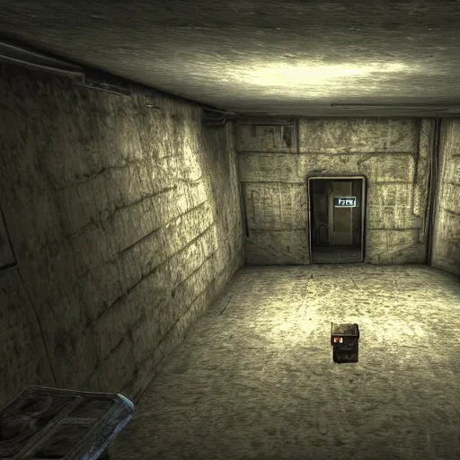 Image similar to fallout vault, bunker, game,