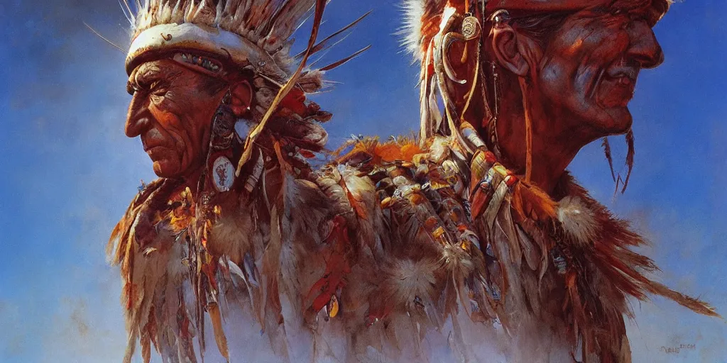 Image similar to of Native American Chief by Peter Andrew Jones and Peter Gric