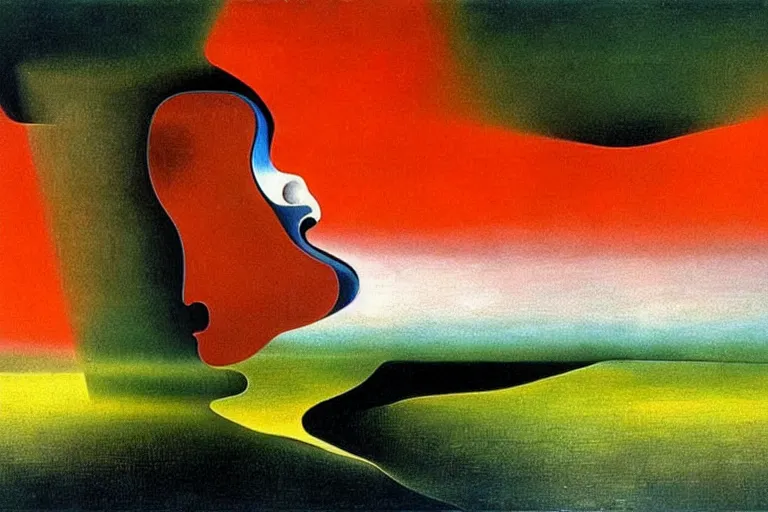 Prompt: born under a bad sign, good luck and trouble are my only friends, colors orange, white!!, dark green, dark blue, surreal abstract painting by salvador dali