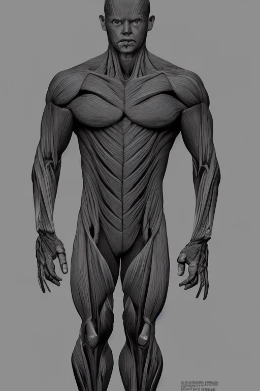 Image similar to symmetry!! full body female human anatomy concept, greeble panels, gun metal grey, limbs, muscular system reference, digital art, in the style of ben lol, brian sum, ramil sunga, herbert lowis, furio tedesschi, christopher cao, artstation, pinterest, deviantart, photoshop, octane render, unreal engine