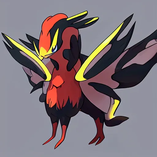 Prompt: a pokemon that looks like a butterfly, a phoenix butterfly with six wings ， trending on art station. unreal engine.