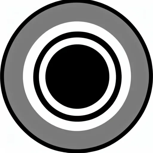 Prompt: A black circle on a white background, minimalist png vector