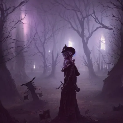 Prompt: Ghostly Apparitions Glowing in the night, Cemetery, Autumn, 8k resolution matte fantasy painting, cinematic lighting, DeviantArt, Artstation, Jason Felix Steve Argyle Tyler Jacobson Peter Mohrbacher