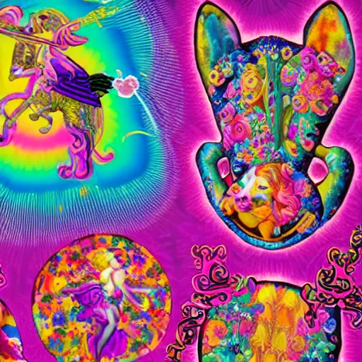 Prompt: Lisa Frank and Baroque collaboration