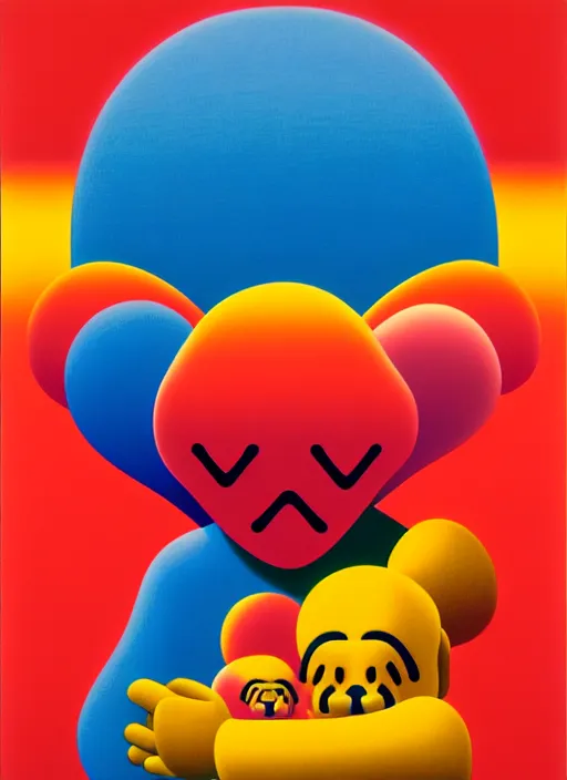 Prompt: love hurts by shusei nagaoka, kaws, david rudnick, airbrush on canvas, pastell colours, cell shaded, 8 k