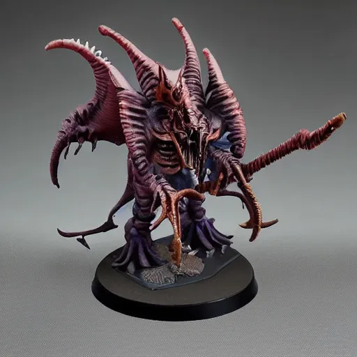 Prompt: tyranid carnifex as a warhammer tabletop figurine