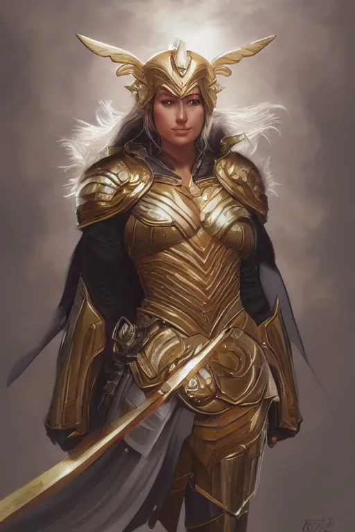 Image similar to amazon valkyrie athena, d & d, fantasy, portrait, highly detailed, headshot, digital painting, trending on artstation, concept art, sharp focus, illustration, art by artgerm and greg rutkowski and magali villeneuve