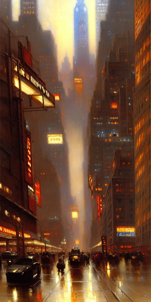 Image similar to city of modern new york. highly detailed painting by gaston bussiere, craig mullins, j. c. leyendecker