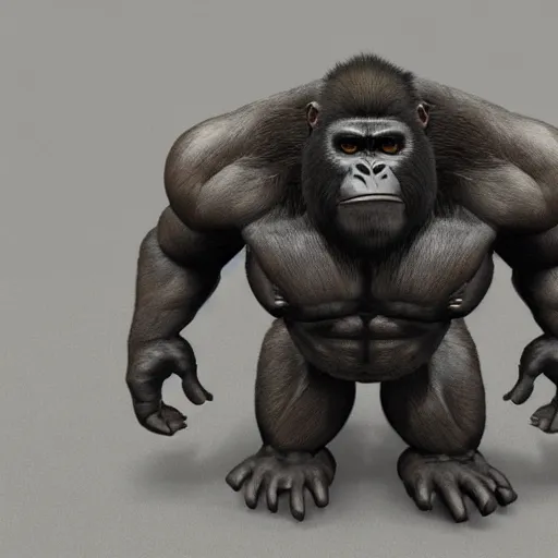 Prompt: orc gorilla hybrid, realistic,