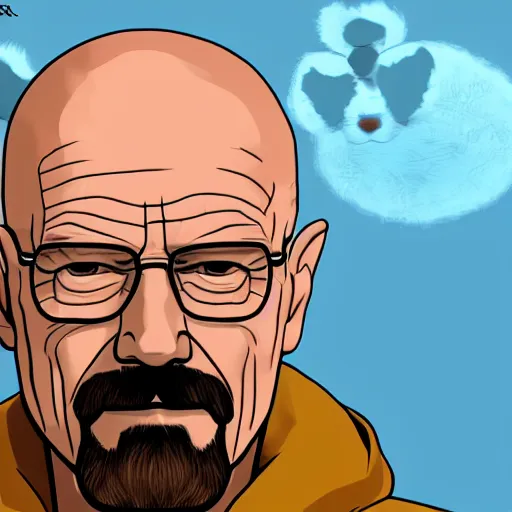 Prompt: Walter White as a furry