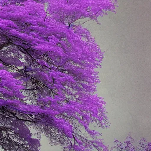 Prompt: purple tree