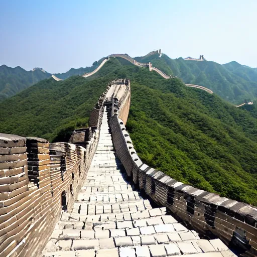 Image similar to a destroyed and deserted great wall of china