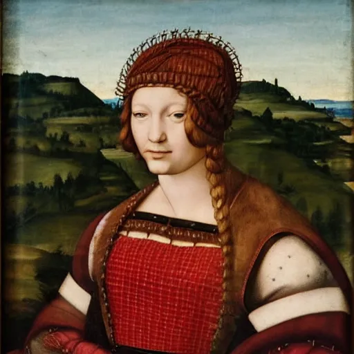 Image similar to portrait of a renaissance girl