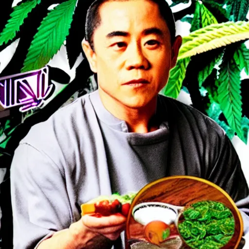 Image similar to Jet Li cannabis mukbang iron chef 1996 DVD rip