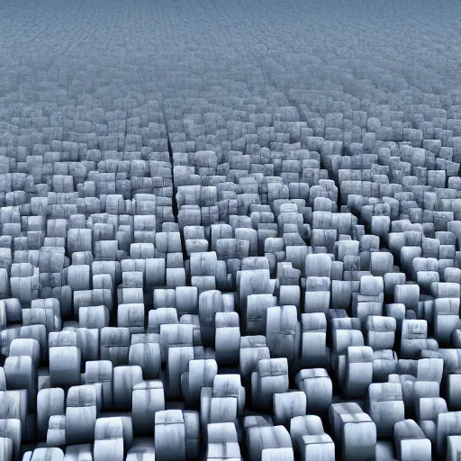 Image similar to A bird's-eye view of the city made of white mushrooms, unreal engine, HD, photo