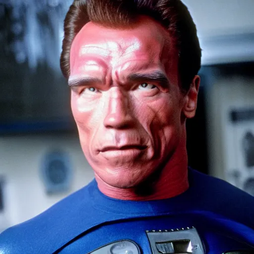 Image similar to psionic Arnold Schwarzenegger in cape,