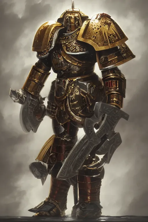 Image similar to armor portrait heros warhammer 4 0 k horus heresy fanart - the primarchs emperor by johannes helgeson animated with vfx concept artist & illustrator global illumination ray tracing hdr fanart arstation zbrush central hardmesh 8 k octane renderer comics stylized