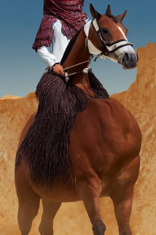 Image similar to hyperrealistic portrait from middle eastern burqa woman riding horse, super highly detail, accurate boroque, without duplication content, white border frame, medium close up shot, justify content center, symmetrical, incrinate, cinematic, dust.