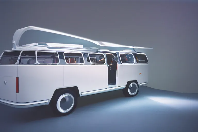 Image similar to designed by giorgetto giugiaro futuristic concept vw safari bus, ektachrome photograph, volumetric lighting, f 8 aperture, cinematic eastman 5 3 8 4 film