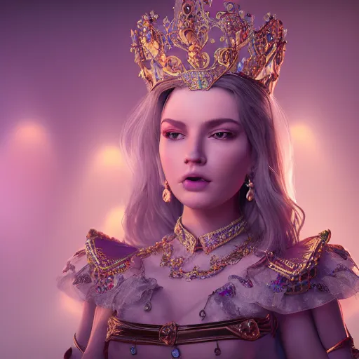 Image similar to wonderful princess with fair skin, ornate 8 k gorgeous intricate detailed, accent lighting, dramatic light, octane render