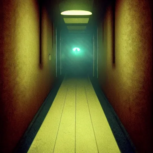 Image similar to sonic the hedgehog, creepy, horror, off - putting, dark, hallway, photo, paranormal