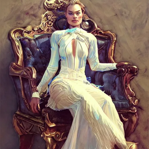 Image similar to highly detailed chair in the form of a margot robbie, art by donato giancola, eugene delacroix, ruan jia, carl larsson, peter mohrbacher. trending on artstation, intricate details, energetic composition, concept art, illustration, elegant art, global illumination