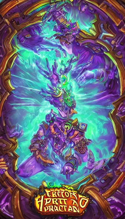 Prompt: psytrance artwork, from hearthstone