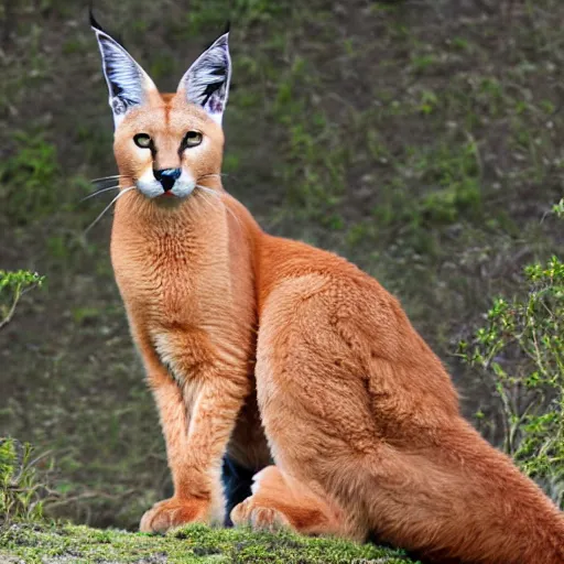 Image similar to high quality closeup shot of a caracal