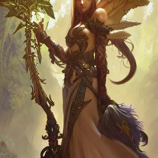 Image similar to world of warcraft elven druid, fantasy, intricate, elegant, highly detailed, digital painting, artstation, concept art, wallpaper, smooth, sharp focus, illustration, art by artgerm and greg rutkowski and alphonse mucha