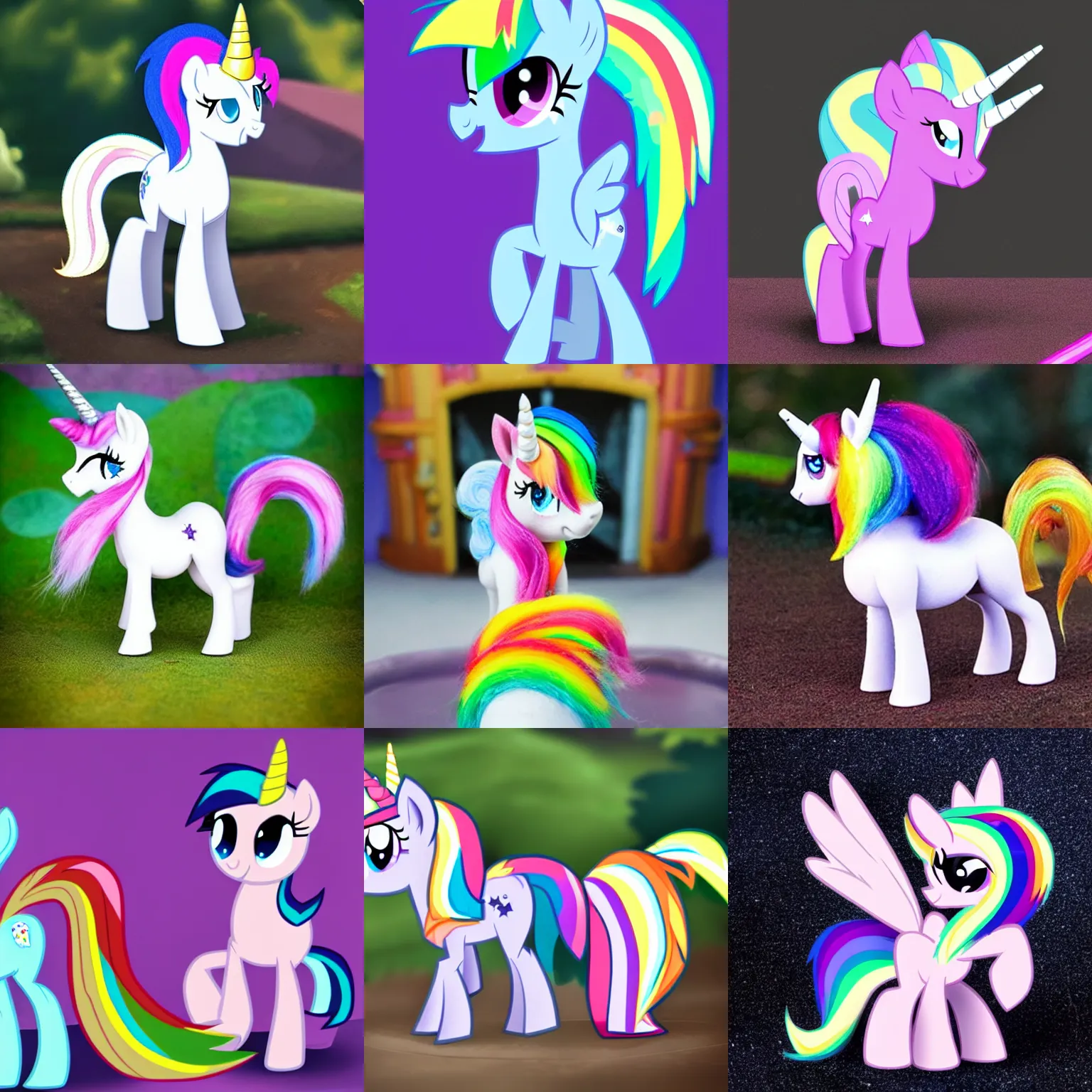 Prompt: the worlds smallest unicorn pony ever conceived starring on a reality TV show to find the cutest contestant in the style of my little pony friendship is magic