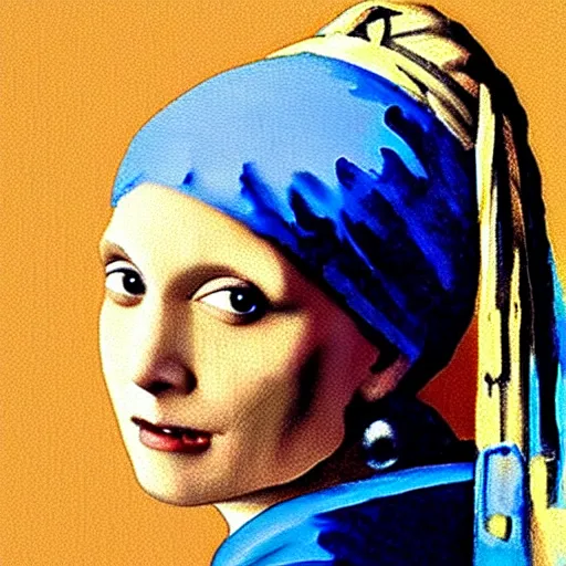 Image similar to monica geller as the girl with the pearl earring