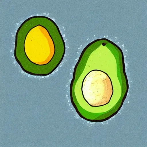 Prompt: avocado being stolen, parietal art style, cave painting, inside a cavern